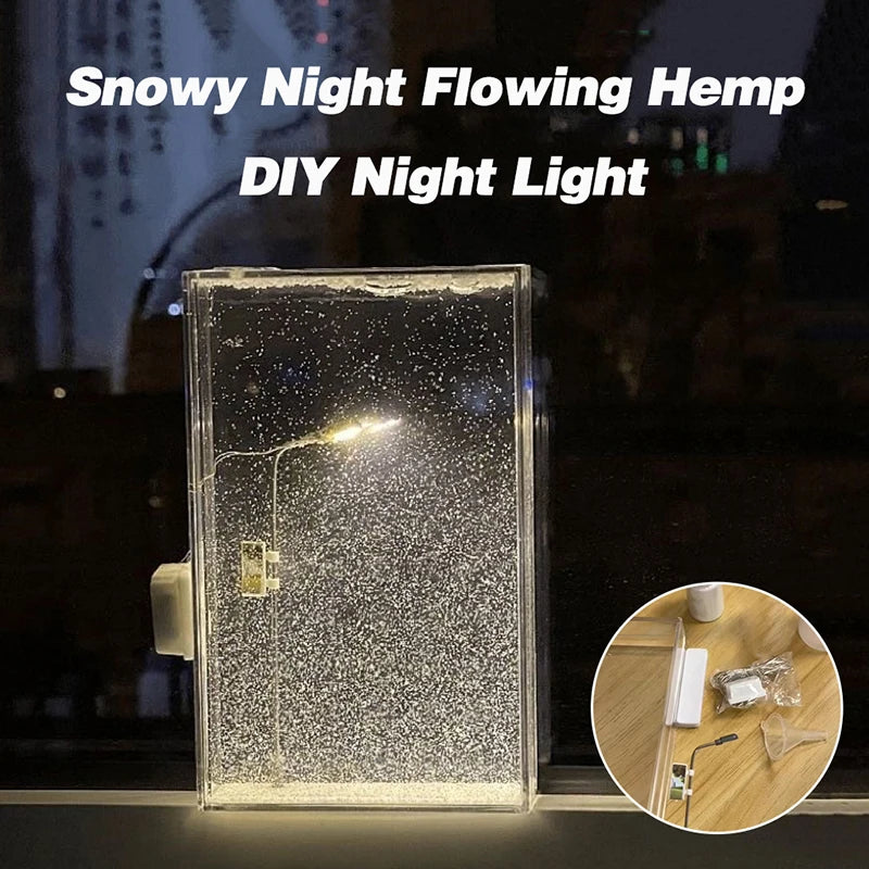 DIY Acrylic Snowy Night Light – Snow Scene Desk Lamp Gift