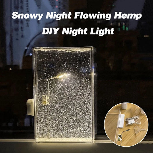 DIY Acrylic Snowy Night Light – Snow Scene Desk Lamp Gift