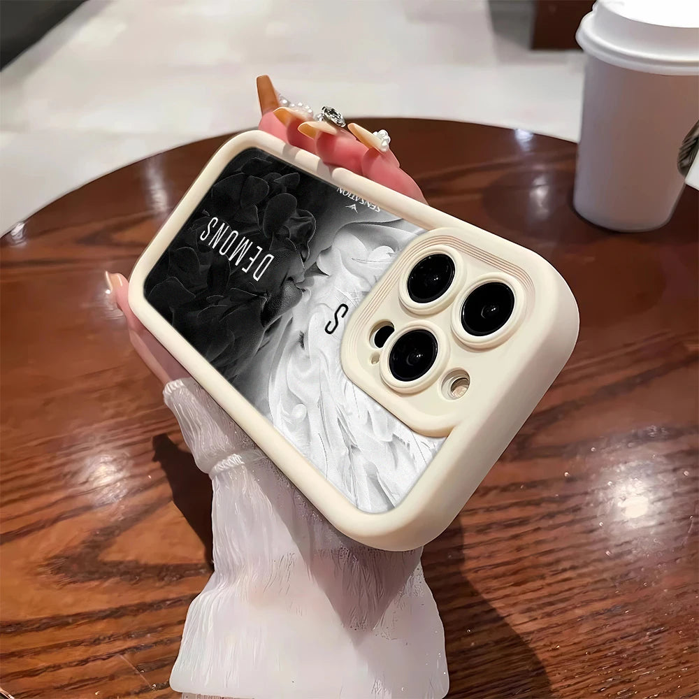 GEUMXL™ Angel & Demon iPhone Case – Shockproof Silicone | Stylish Cover