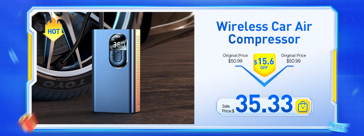 BASEUS™ Car Inflator – 150PSI Smart Digital Pump | Portable