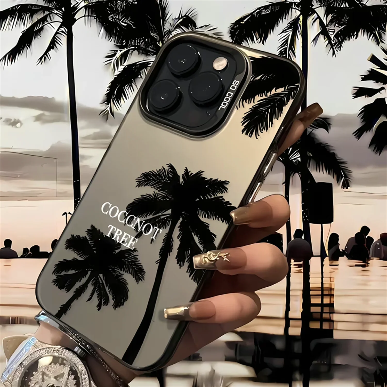 GEUMXL™  Coconut iPhone Case – Summer Vibes | Laser-Plated Shockproof