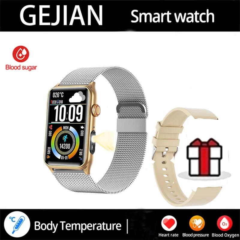 2025 Smartwatch – Heart Rate & Temp Monitor