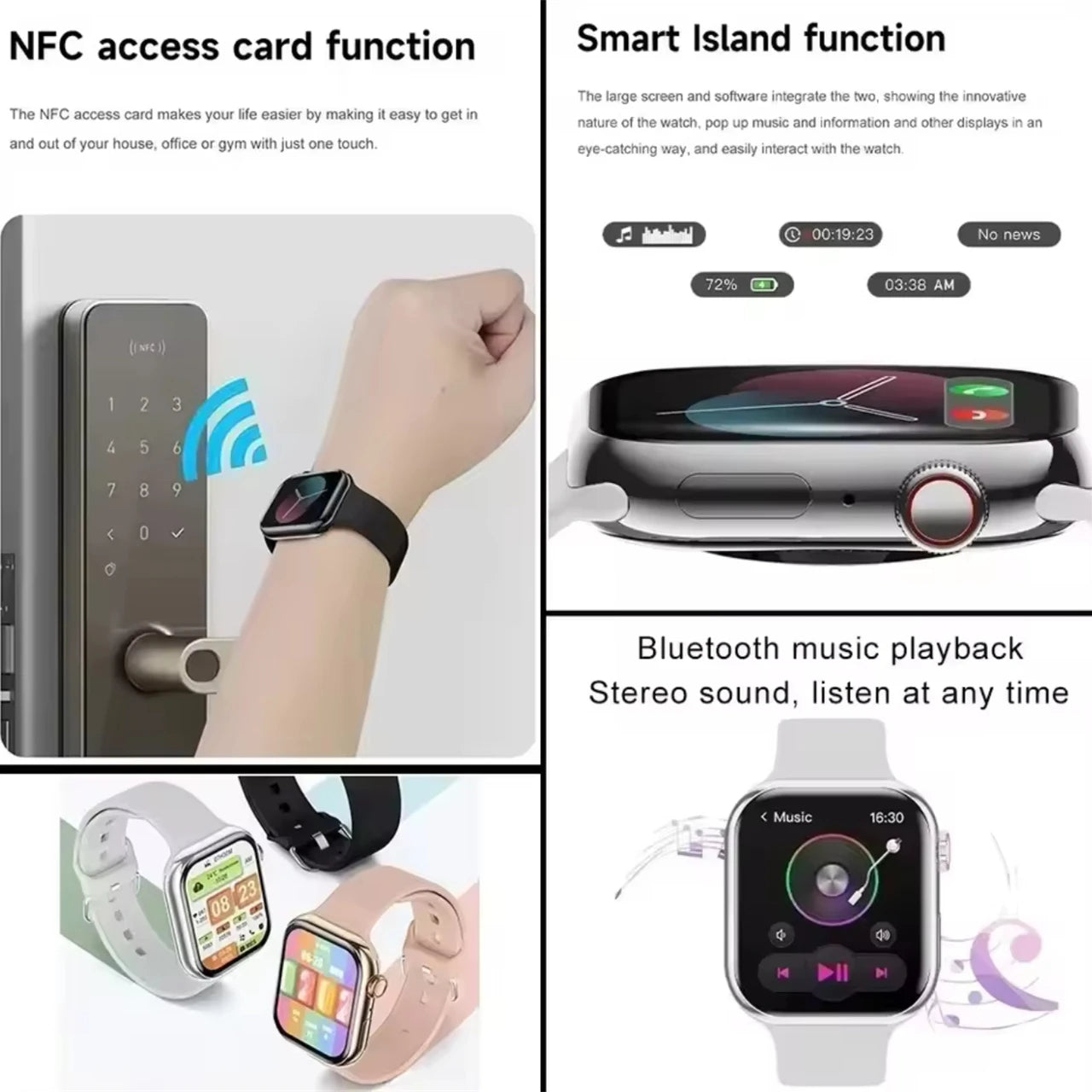 Watch 10 Smartwatch – NFC, GPS & BT Calls