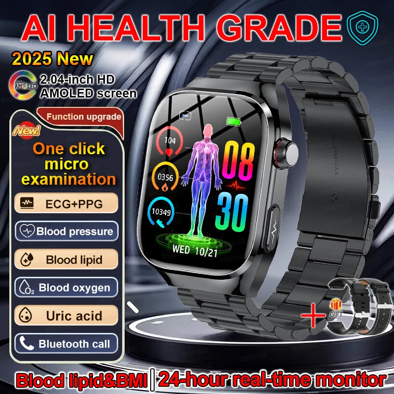 Smartwatch with ECG, Voice Call & Health Tracking