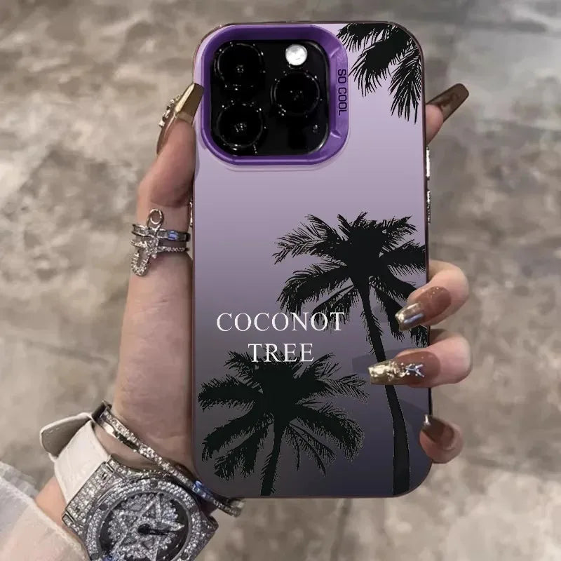 GEUMXL™  Coconut iPhone Case – Summer Vibes | Laser-Plated Shockproof