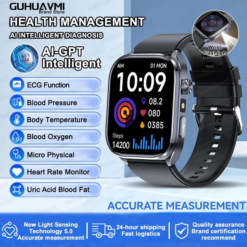 Health Smartwatch – ECG, Blood Pressure & Body Analysis