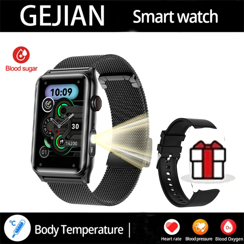 2025 Smartwatch – Heart Rate & Temp Monitor