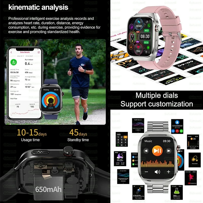 Smartwatch with ECG, Voice Call & Health Tracking