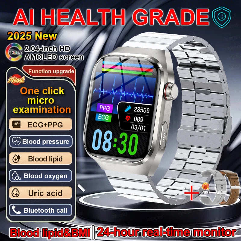 Smartwatch with ECG, Voice Call & Health Tracking