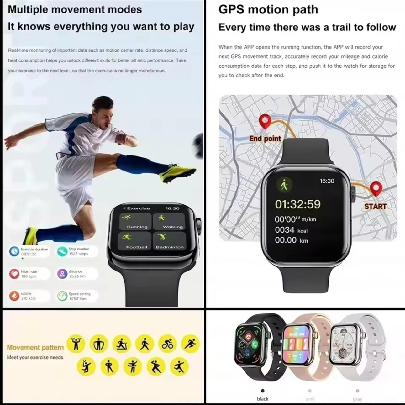 Watch 10 Smartwatch – NFC, GPS & BT Calls