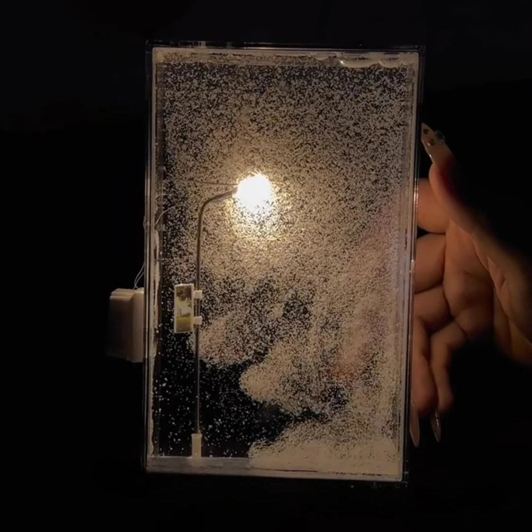 DIY Acrylic Snowy Night Light – Snow Scene Desk Lamp Gift