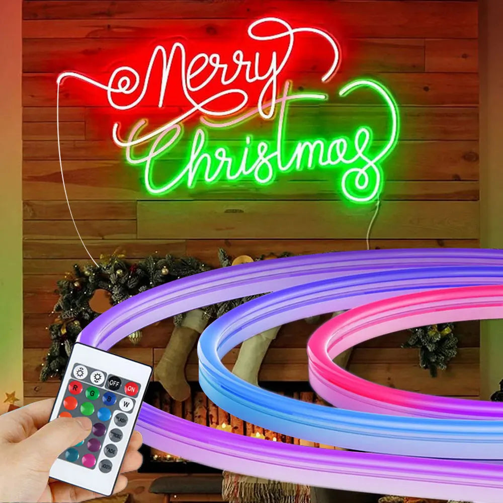 5M RGB Neon LED Strip – USB Waterproof Lights