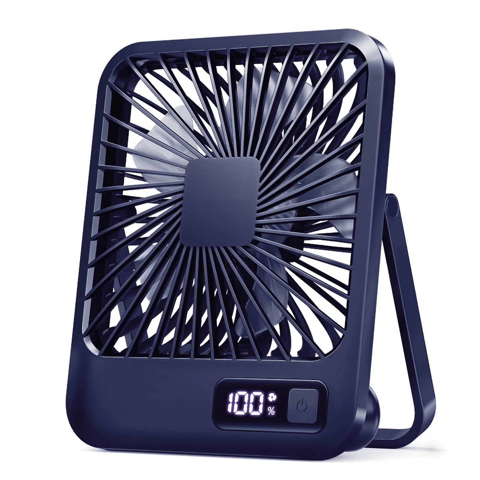 USB Desk Fan – Foldable & Quiet | 5 Speeds + Rechargeable