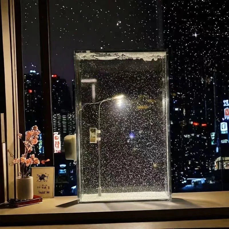 DIY Acrylic Snowy Night Light – Snow Scene Desk Lamp Gift