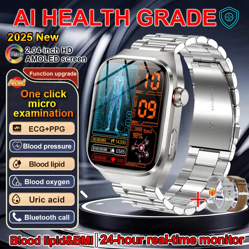 Smartwatch with ECG, Voice Call & Health Tracking