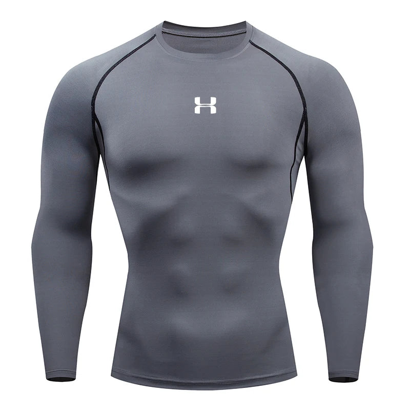 Men’s Compression T-Shirt – Long Sleeve Gym Top