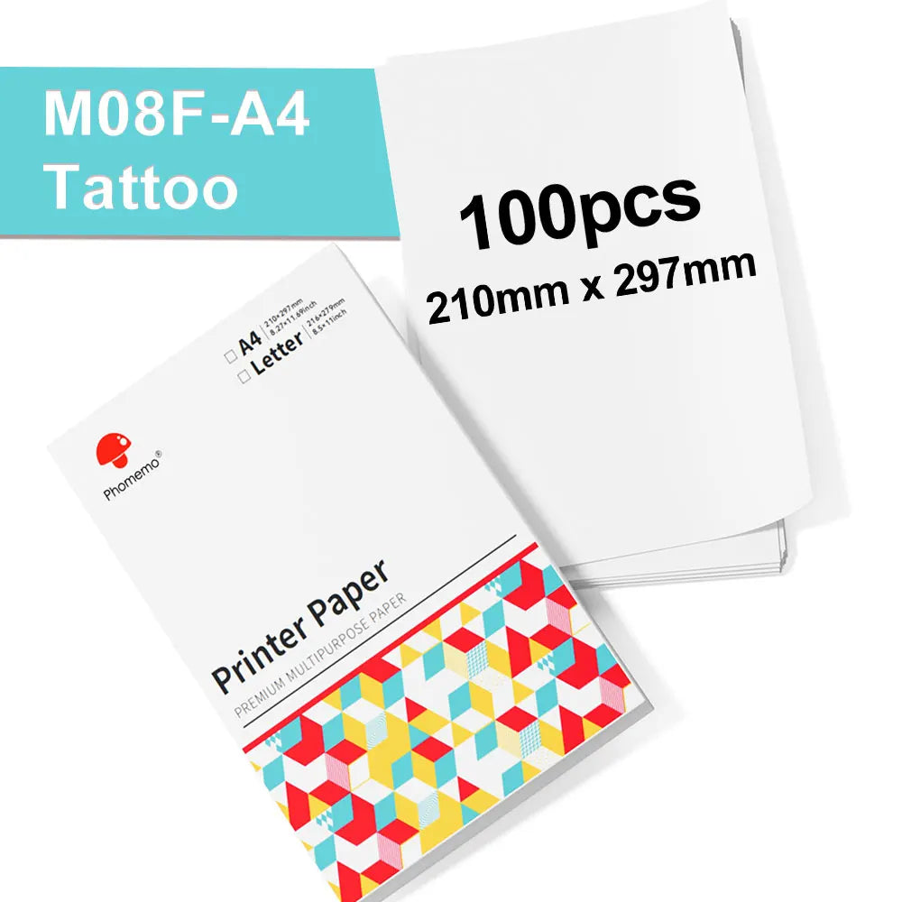 Phomemo™ M08F Wireless A4 Thermal Printer – Bluetooth Tattoo & Document Printing