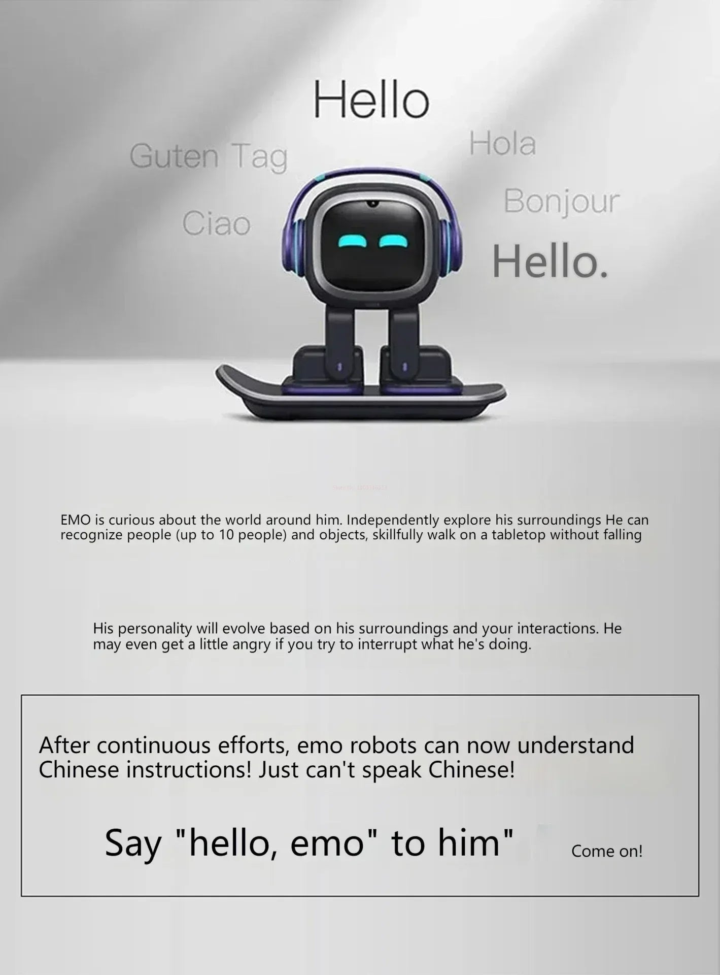 Emo AI Robot Pet – Smart Emotional Companion