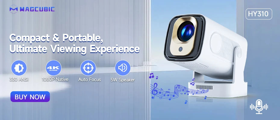 MAGCUBIC™ HY300 Pro Projector – 4K Android | WiFi + BT5.0