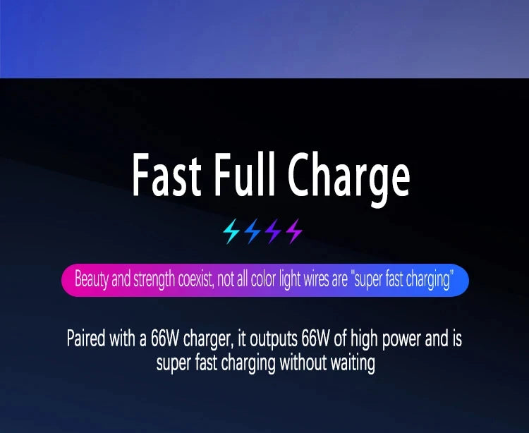 YUKANG™ RGB 3-in-1 Fast Charging Cable – Colorful Light | USB Universal
