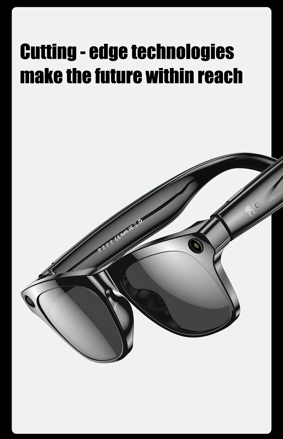AI Smart Glasses – 100MP Camera, Music & ChatGPT
