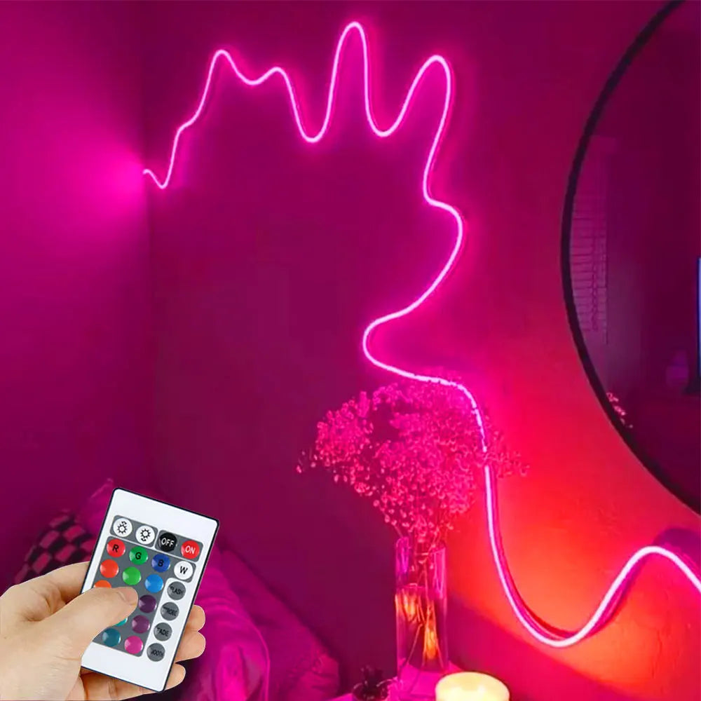 5M RGB Neon LED Strip – USB Waterproof Lights