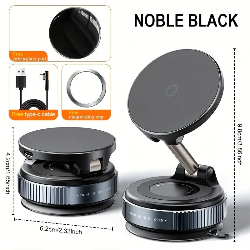 15W Magnetic Car Mount – Wireless Charging | 360° Foldable
