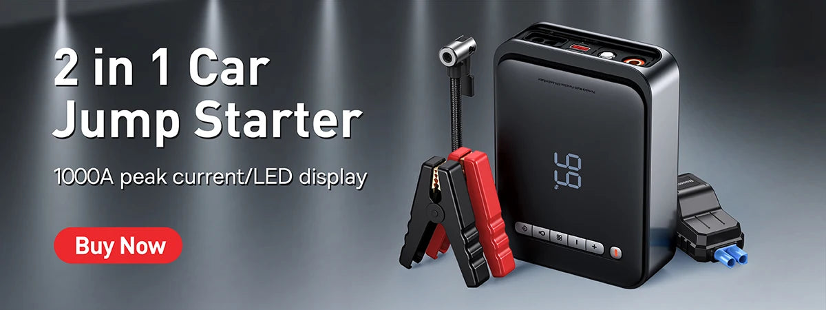 BASEUS™ Car Inflator – 150PSI Smart Digital Pump | Portable