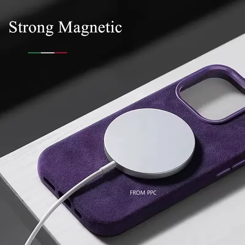 Italian ALCANTARA Magnetic Case for iPhones