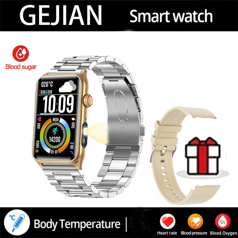 2025 Smartwatch – Heart Rate & Temp Monitor