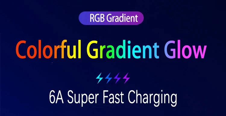 YUKANG™ RGB 3-in-1 Fast Charging Cable – Colorful Light | USB Universal