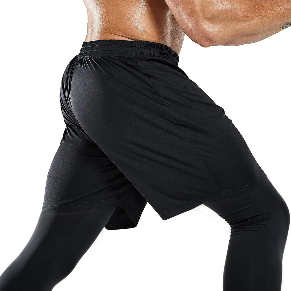 Men’s Quick-Dry Compression Leggings – Gym Training Pants