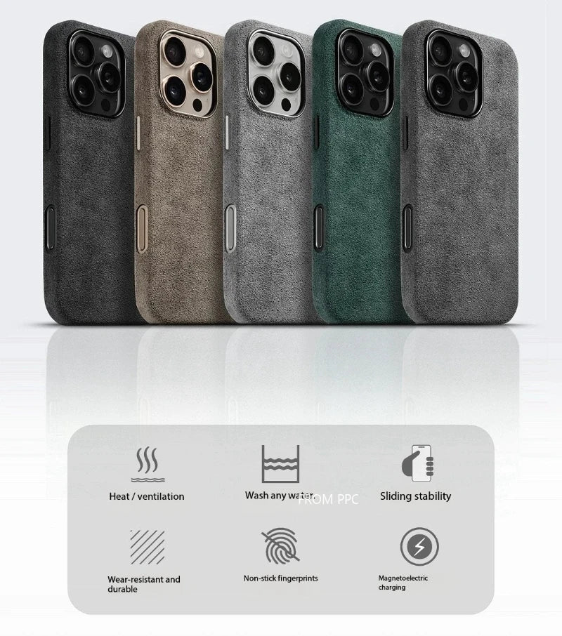 Italian ALCANTARA Magnetic Case for iPhones