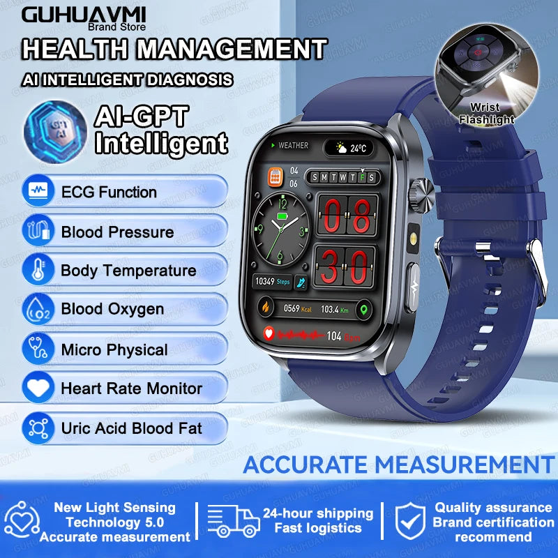 Health Smartwatch – ECG, Blood Pressure & Body Analysis