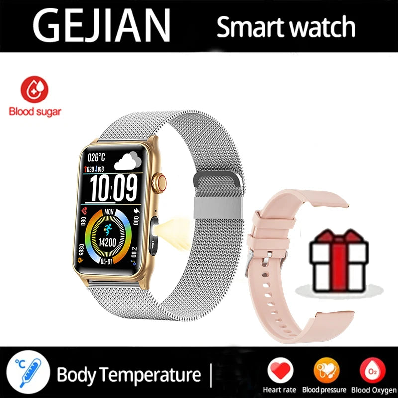 2025 Smartwatch – Heart Rate & Temp Monitor