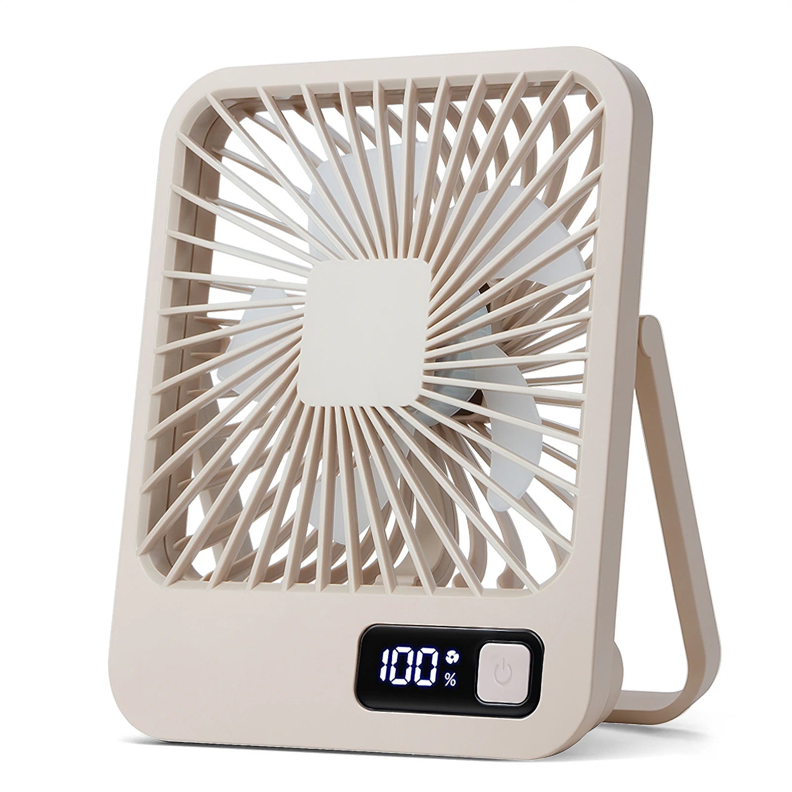 USB Desk Fan – Foldable & Quiet | 5 Speeds + Rechargeable