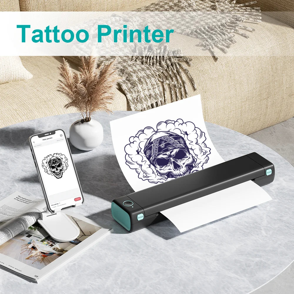 Phomemo™ M08F Wireless A4 Thermal Printer – Bluetooth Tattoo & Document Printing