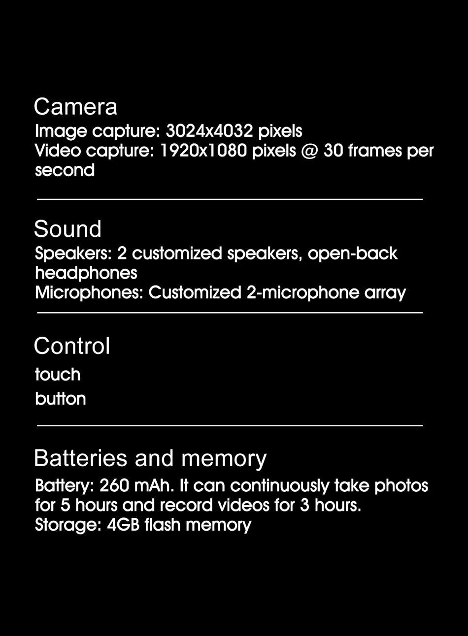 AI Smart Glasses – 100MP Camera, Music & ChatGPT