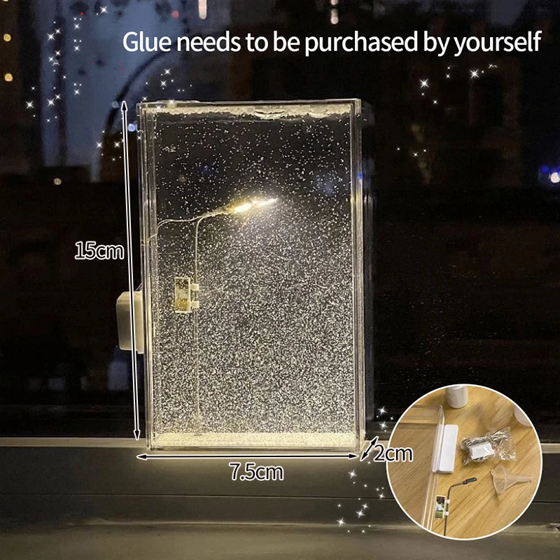 DIY Acrylic Snowy Night Light – Snow Scene Desk Lamp Gift