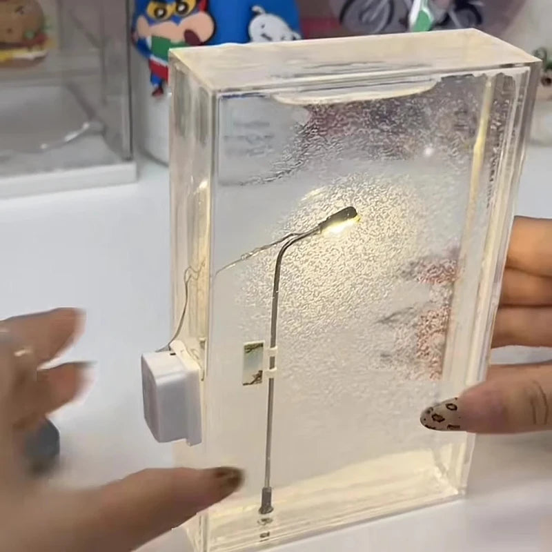 DIY Acrylic Snowy Night Light – Snow Scene Desk Lamp Gift