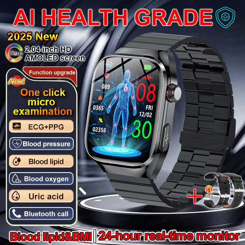 Smartwatch with ECG, Voice Call & Health Tracking
