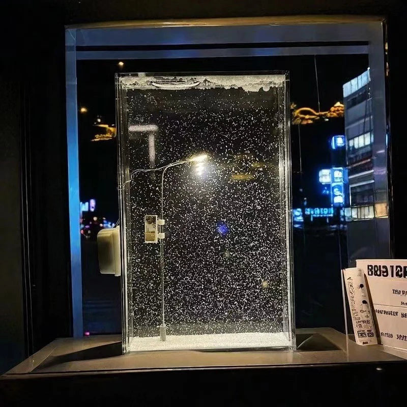 DIY Acrylic Snowy Night Light – Snow Scene Desk Lamp Gift