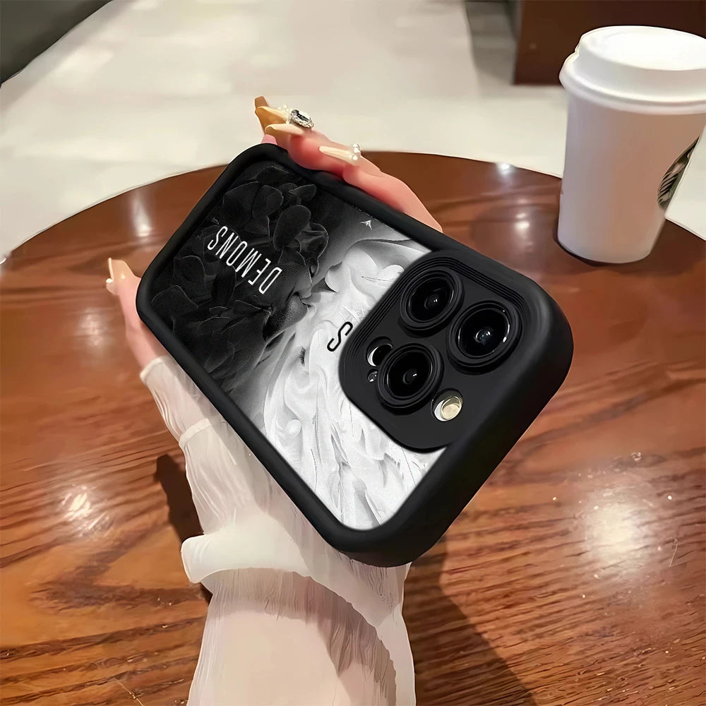 GEUMXL™ Angel & Demon iPhone Case – Shockproof Silicone | Stylish Cover