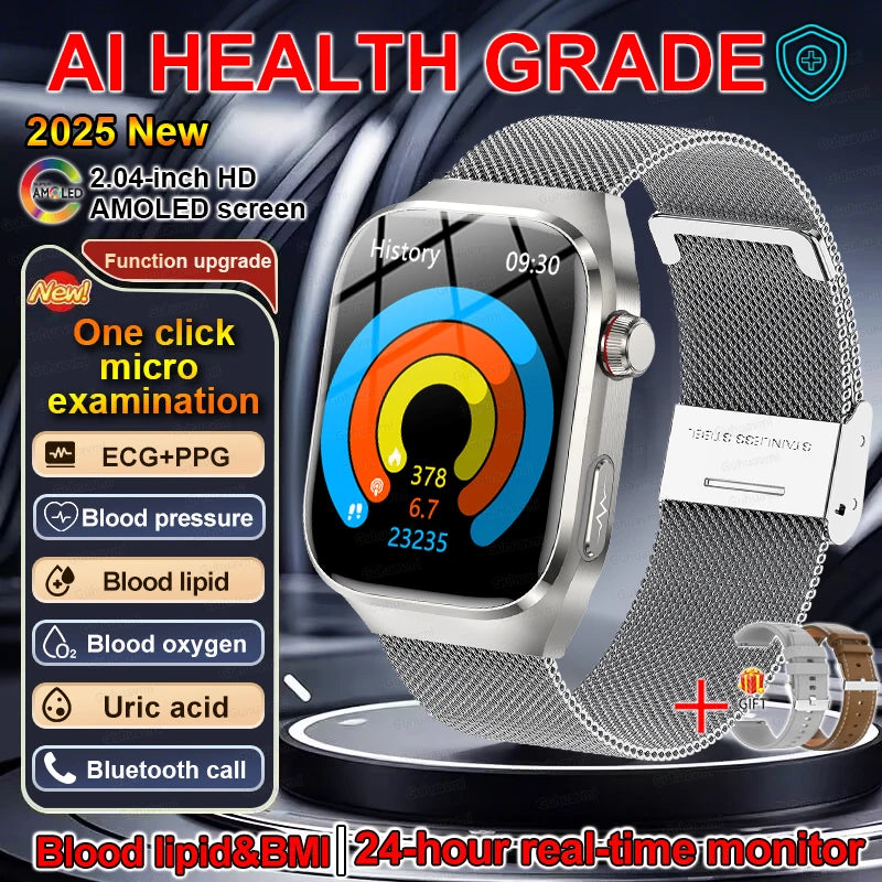 Smartwatch with ECG, Voice Call & Health Tracking
