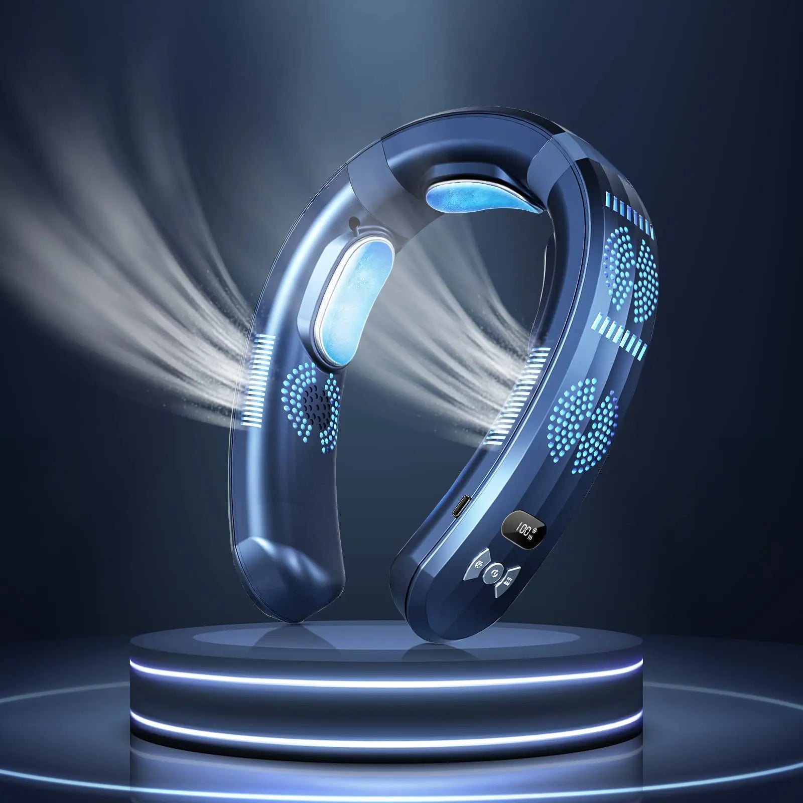 CREAROMA™ Wearable Neck AC Fan – USB Rechargeable | 6000mAh | Summer Ready