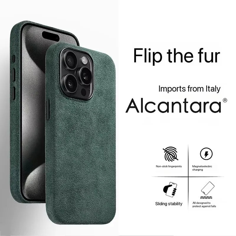 Italian ALCANTARA Magnetic Case for iPhones