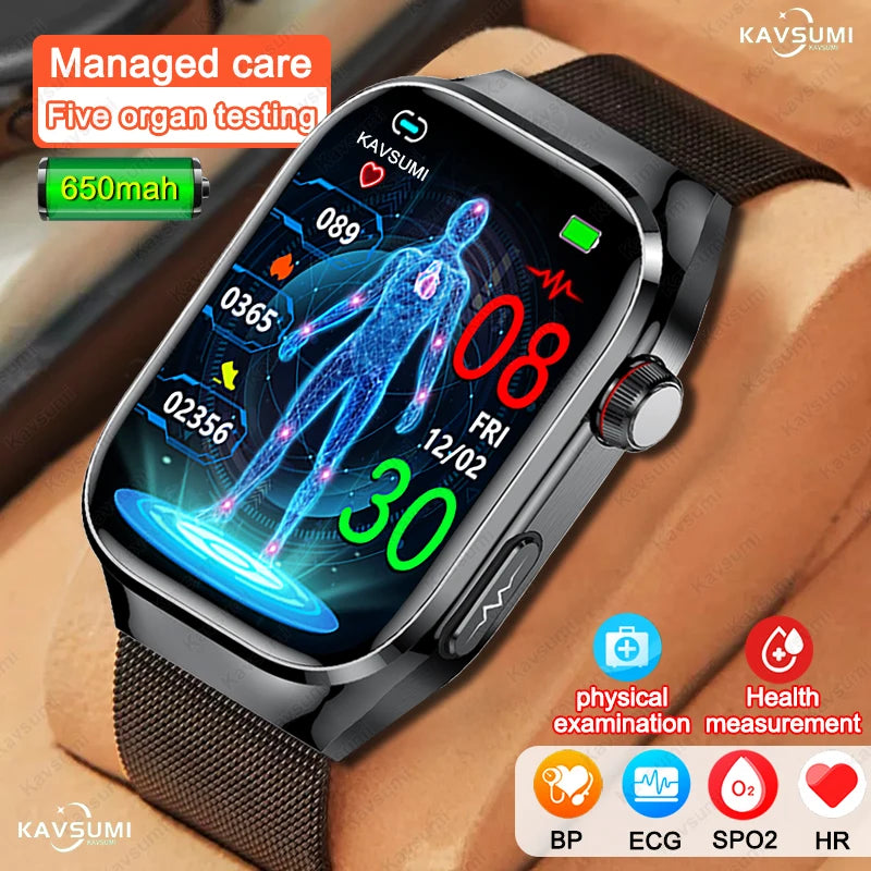 Smartwatch with ECG, Voice Call & Health Tracking