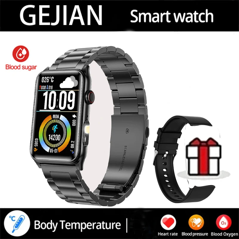 2025 Smartwatch – Heart Rate & Temp Monitor