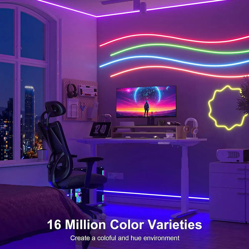 5M RGB Neon LED Strip – USB Waterproof Lights