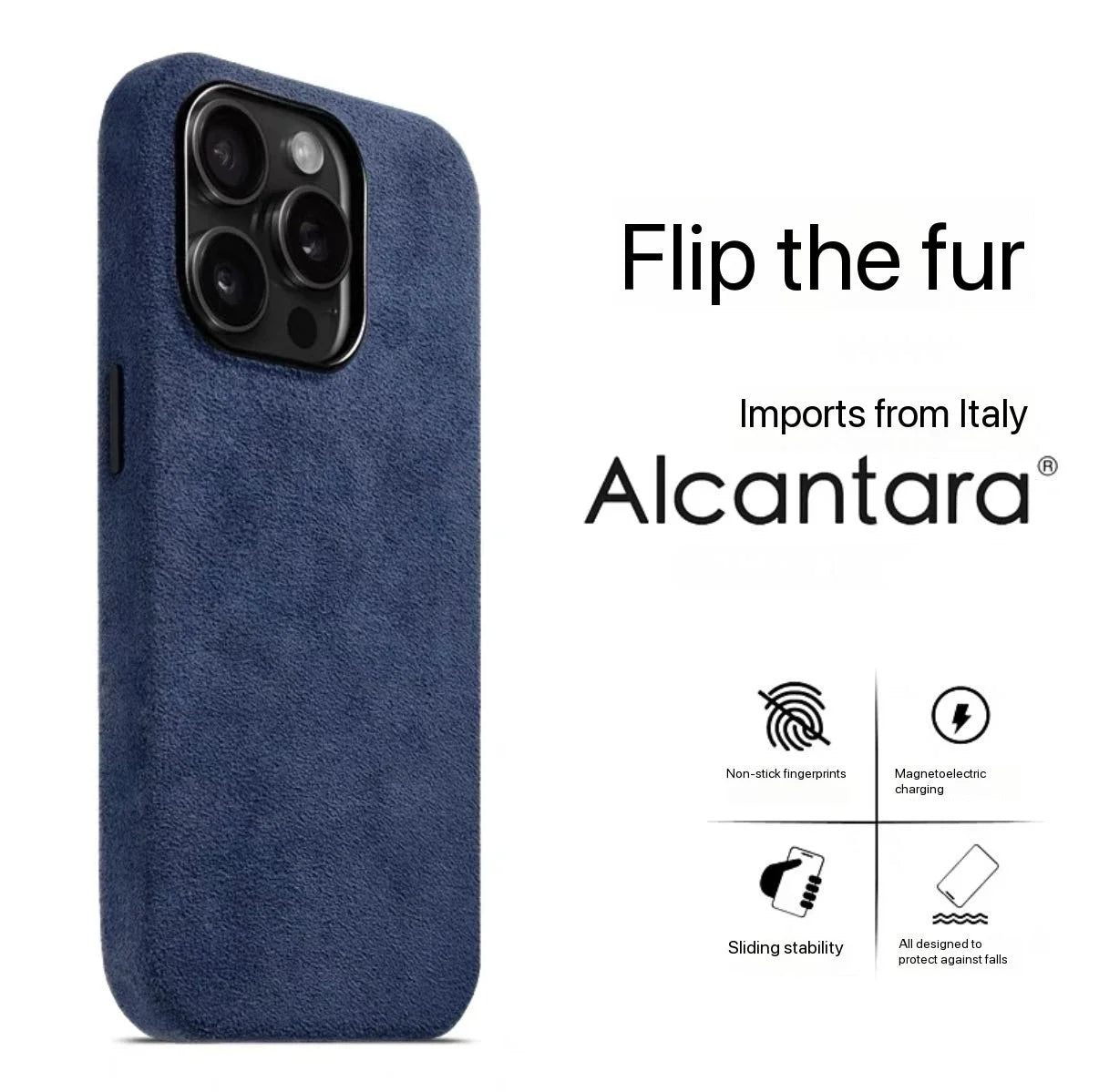 Italian ALCANTARA Magnetic Case for iPhones